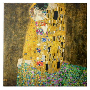 Carreau Gustav Klimt Le Baiser / Art romantique de la Sain