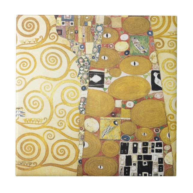 Carreau Gustav Klimt - l'étreinte - illustration classique (Devant)