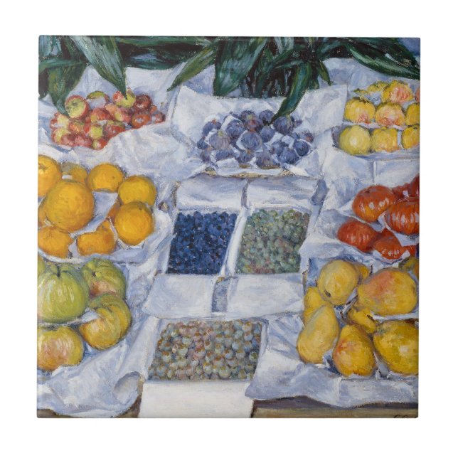 Carreau Gustave Caillebotte - Fruits présentés sur un socl (Devant)