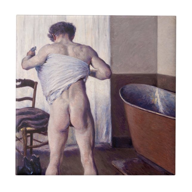Carreau Gustave Caillebotte - Homme à son bain (Devant)