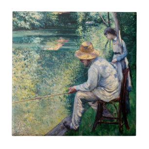 Carreau Gustave Caillebotte - Pêche à la ligne