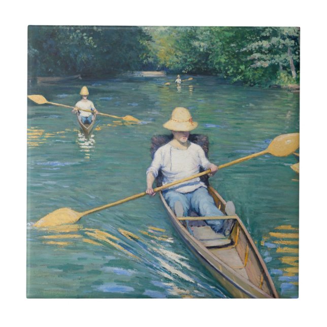 Carreau Gustave Caillebotte - Skiffs on the Yerres (Devant)