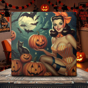 Carreau Halloween vintage vers le haut