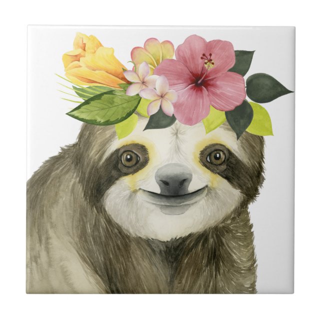 Carreau Halo tropical | Sweet Sloth (Devant)