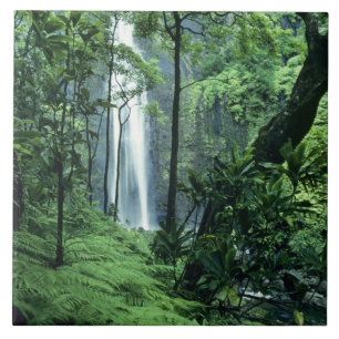 Carreau Hanakapiai tombe le long de la côte de Na Pali, à 