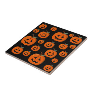 Carreau Happy Halloween Jack-o'-lantern Illustration Art