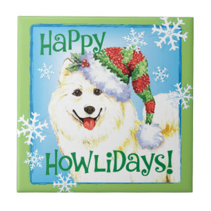Carreau Happy Howlidays Samoyed