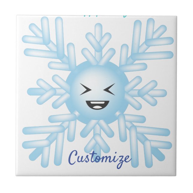 Carreau Happy Snowflake Emoticon Thunder_Cove (Devant)