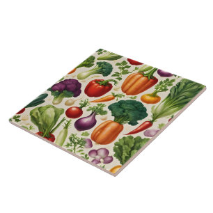 Carreau Happy Vegetables Healthy Food Modern Collection