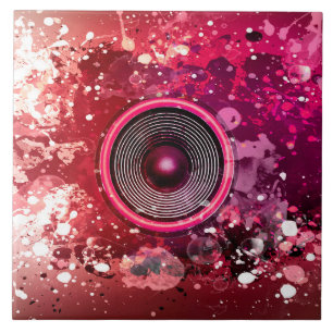 Carreau Haut-parleur de musique et plaques de peinture