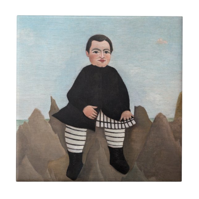 Carreau Henri Rousseau - Garçon sur les rochers (Devant)