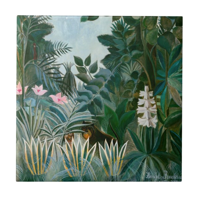 Carreau Henri Rousseau - La jungle équatoriale (Devant)