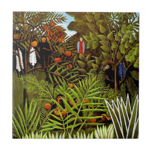 Carreau Henri Rousseau - Paysage Exotique Art de la Jungle