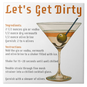 Carreau Heure de cocktail Obtenons une recette de martini