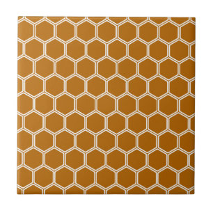 Carreau Hexagone orange brûlé 1