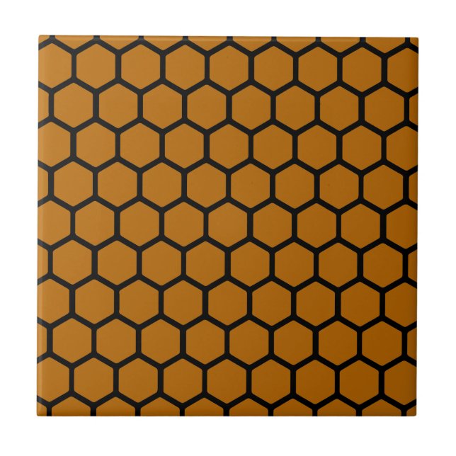 Carreau Hexagone orange brûlé 4 (Devant)