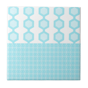 Carreau Hexagones Pastel Bleu Bébé Moderne du Milieu du Si
