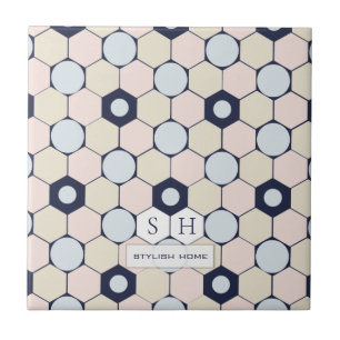 Carreau Hexagons et cercles élégants Motif sans pareille