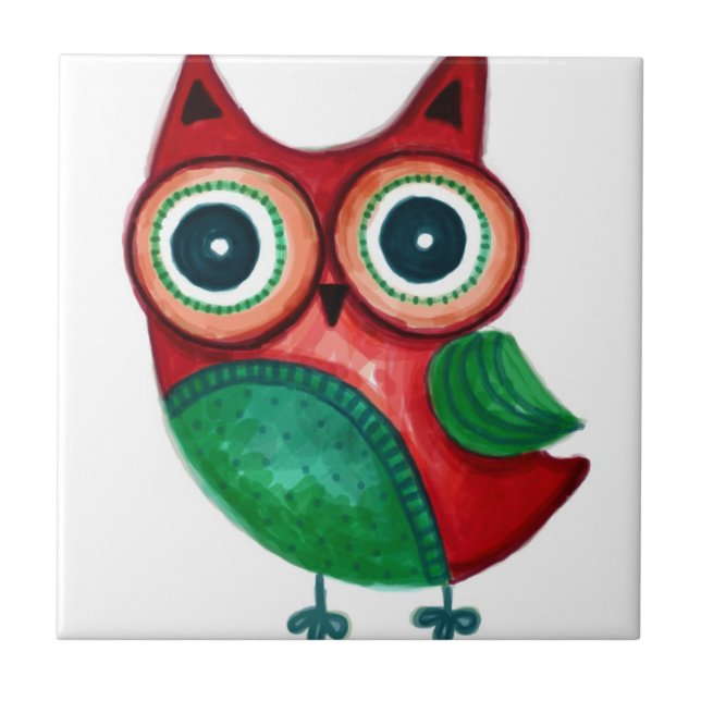 Carreau Hibou fait sur commande rustique (Devant)