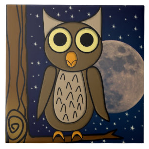 Carreau Hibou nocturne