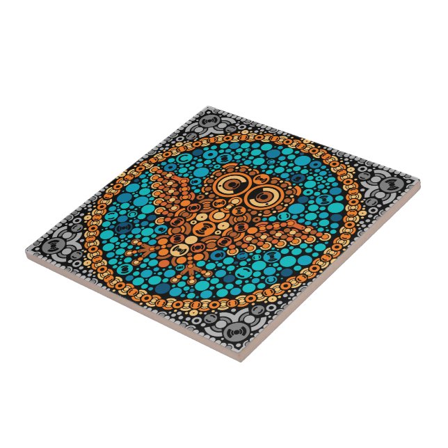 Carreau Hibou sans fil, essai de perception des couleurs, (Côté)