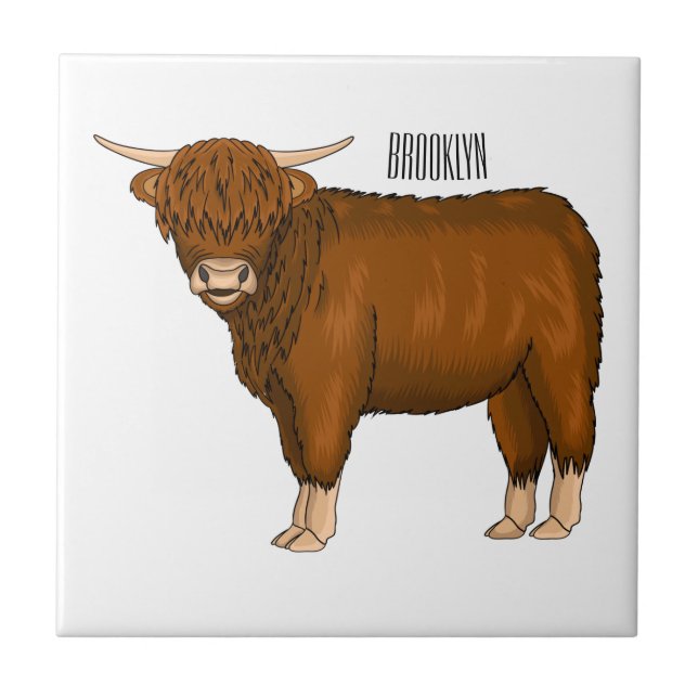 Carreau Highland cow (Devant)