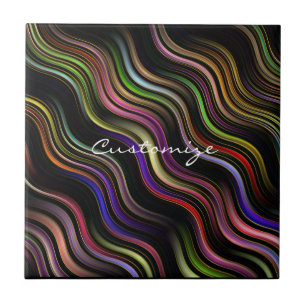 Carreau hippie ondulé des années 70 super psychédélique