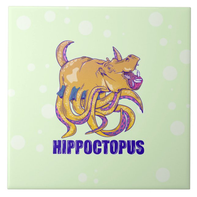 Carreau Hippo poulpe animal bizarre (Devant)