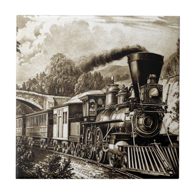 Carreau Historique des locomotives des moteurs à vapeur (Devant)