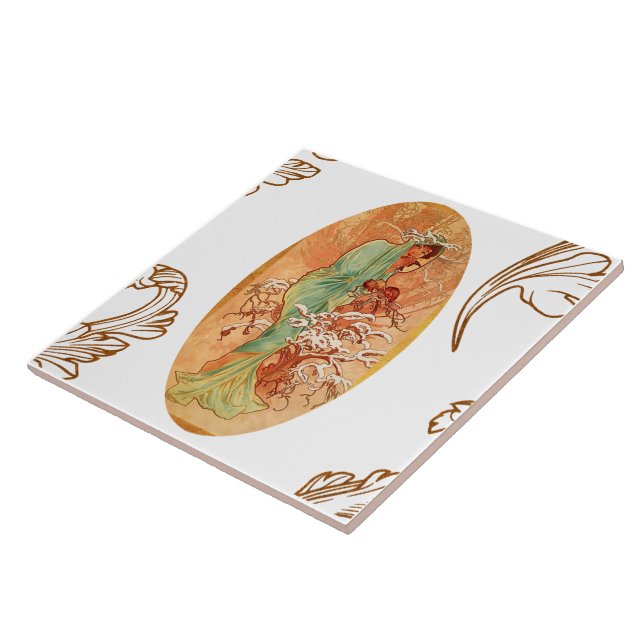 Carreau Hiver par Alphonse Mucha (Côté)