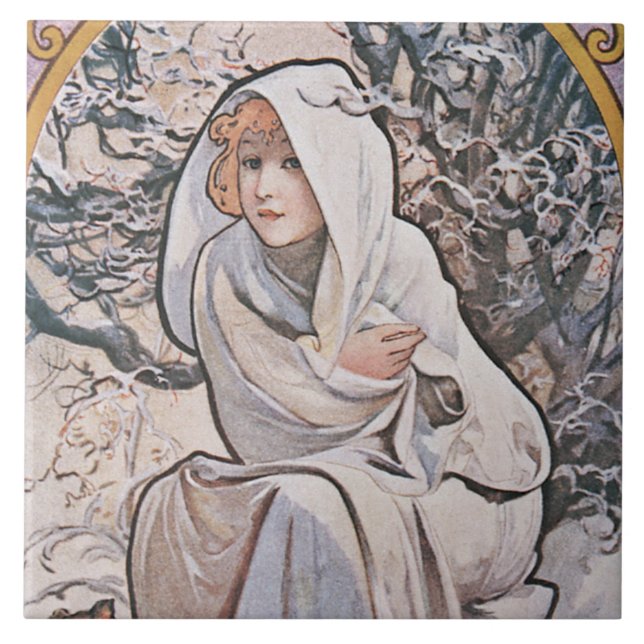 Carreau Hiver (quatre saisons), Mucha (Devant)