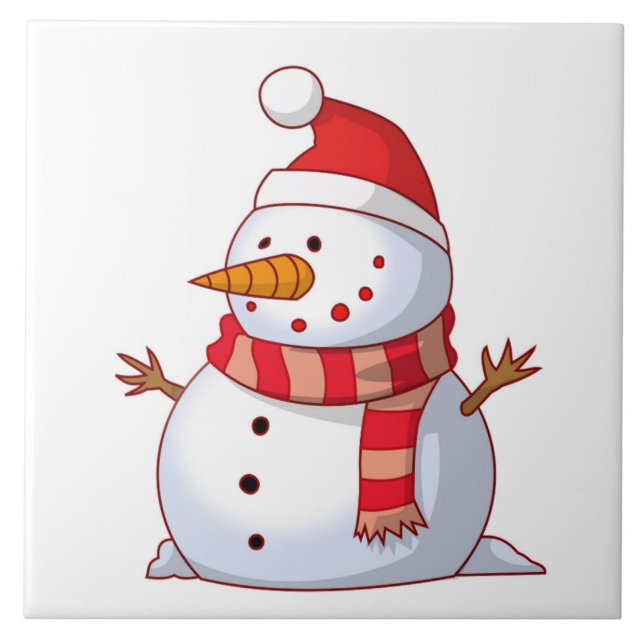 CARREAU HIVER SNOWMAN (Devant)