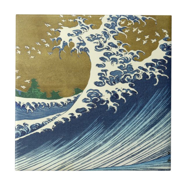 Carreau Hokusai Big Wave Japon Art japonais (Devant)