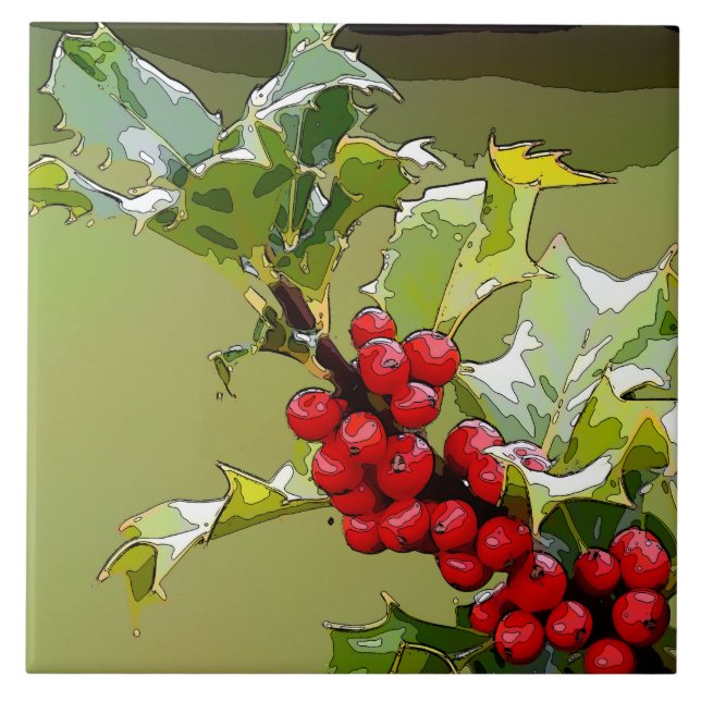 Carreau Holly Berries 005 (Devant)