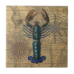 Carreau Homard Coquillages Fruits de mer Maine Classique O