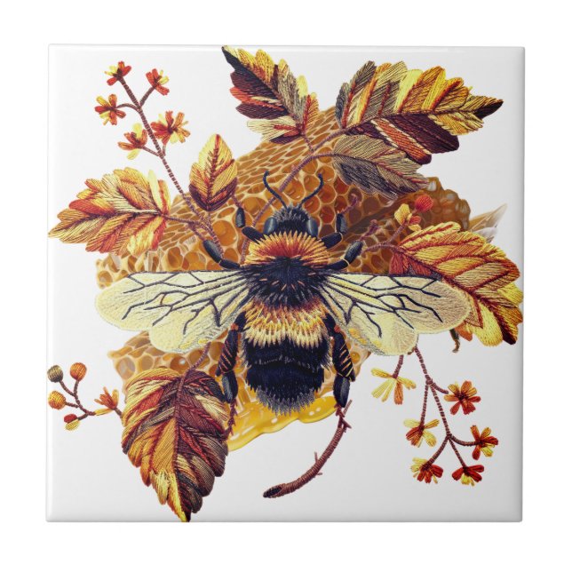 Carreau HoneyBee HoneyComb automne blanc | (Devant)
