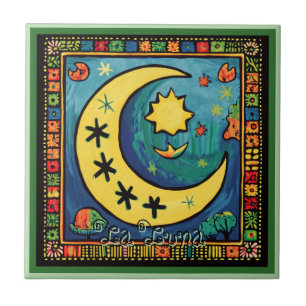 Carreau Huichol Loteria Carrelage céramique : La Luna Carr