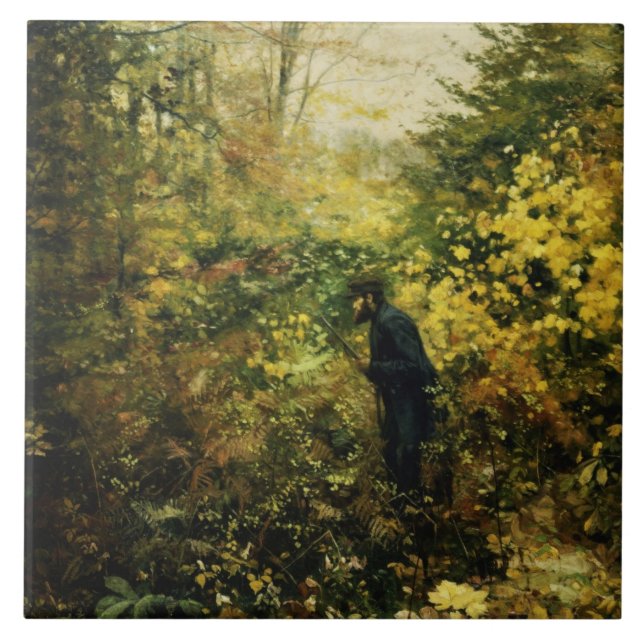 Carreau Hunter in the Forest (par H.A. Brendekilde) (Devant)