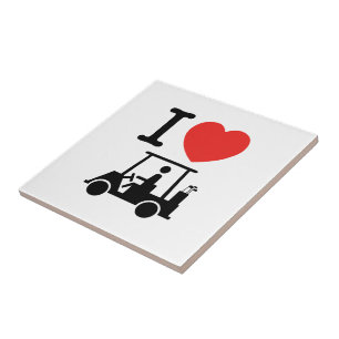 Carreau I chariot de golf de coeur (amour)