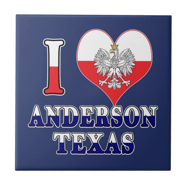 Carreau I Heart Love Anderson Texas (Devant)