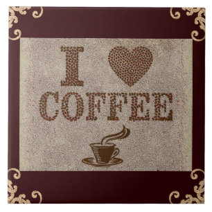 Carreau I Love Coffee Carrelage en céramique