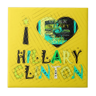 Carreau I Love Hillary USA Art Print
