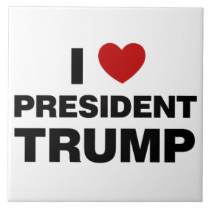 Carreau I Love Président Trump Heart