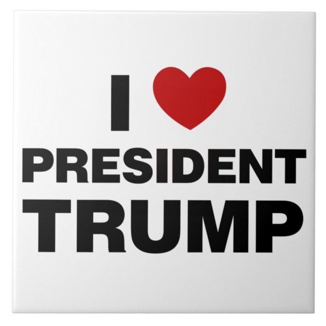 Carreau I Love Président Trump Heart (Devant)