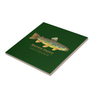 Carreau Ichthyologie latine de la truite Brown