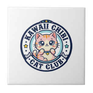Carreau Idée cadeau maman chat chibi kawaii - Kawaii Chibi