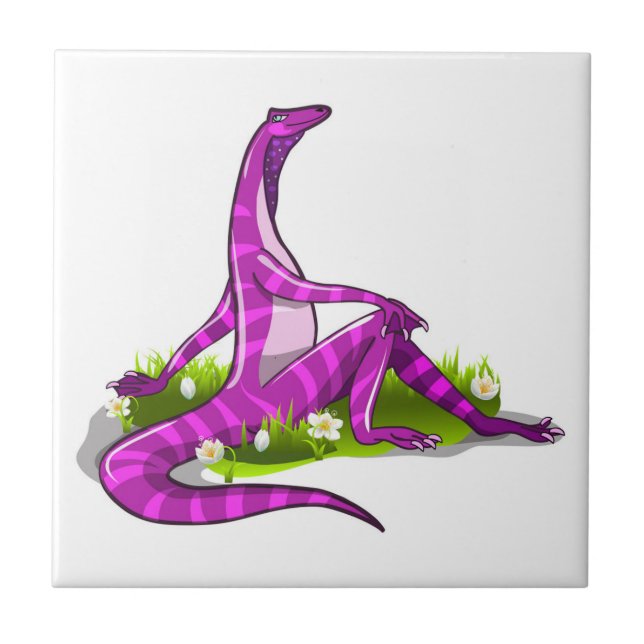 Carreau Iguanodon Montre Sa Beauté Naturelle. (Devant)