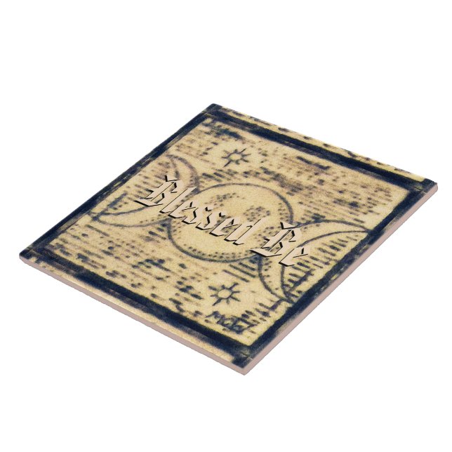 Carreau Illus à trois lunes. Carrelage d'autel de style Pr (Côté)