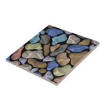 Illustration amusante de pierres pour salle de bai