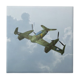 Carreau Illustration d'aviation militaire de vol de warbir